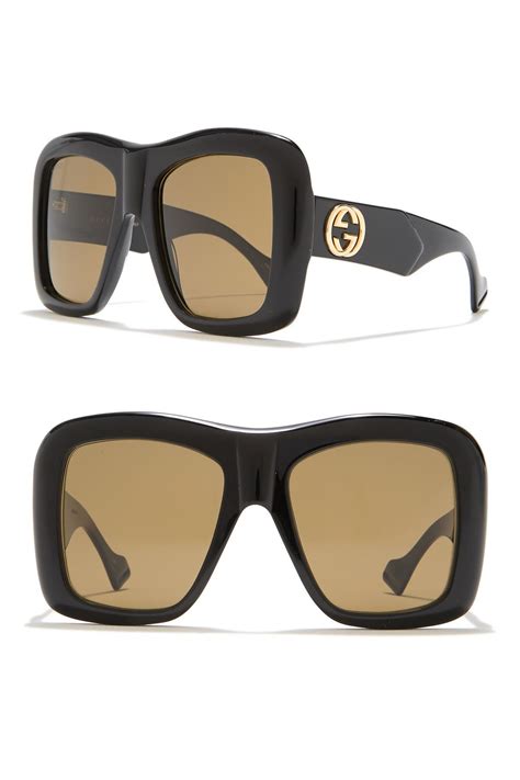 gucci 58mm core square sunglasses|Gucci 54mm oversized square sunglasses.